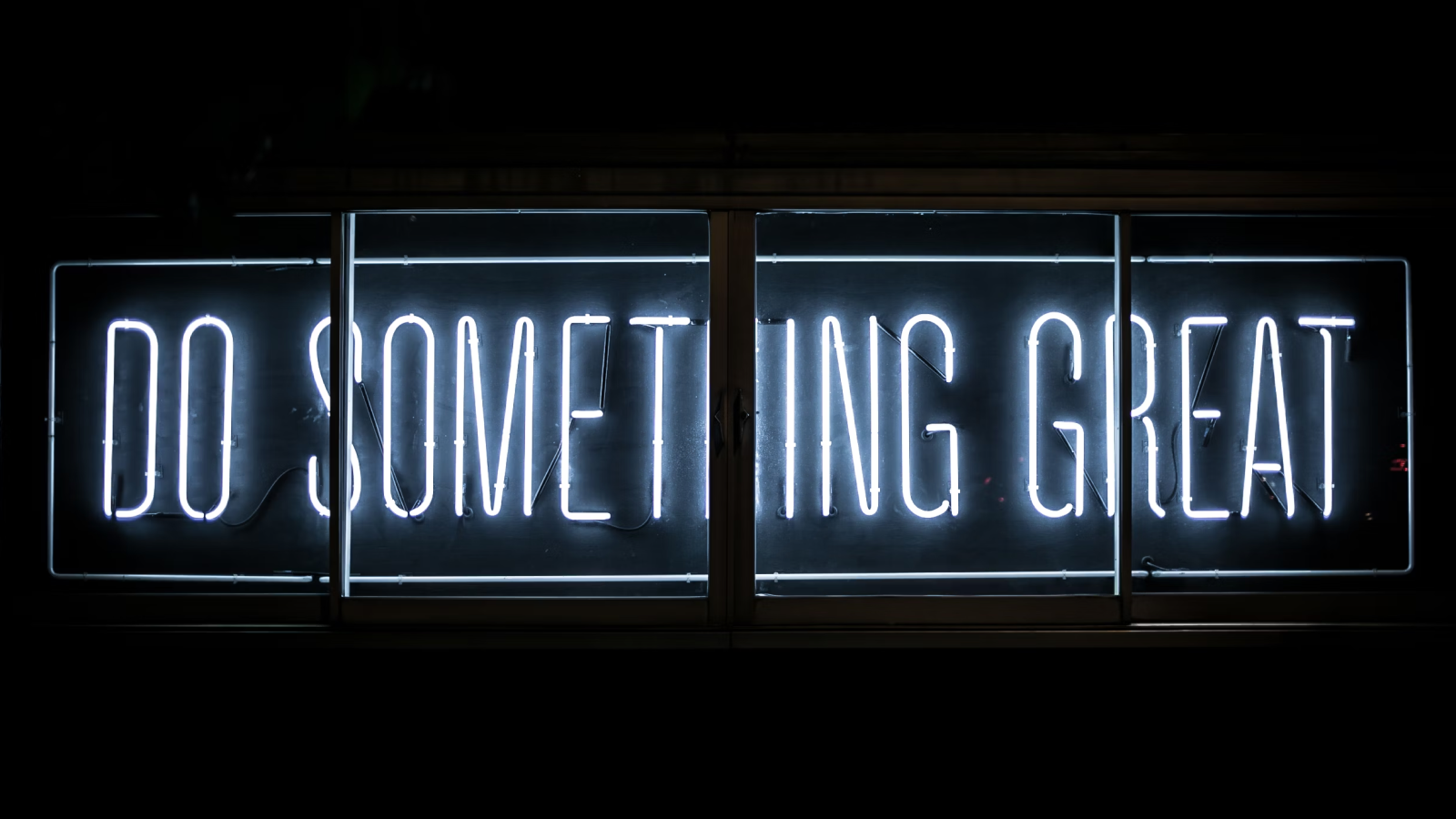 neon light sign: do something great