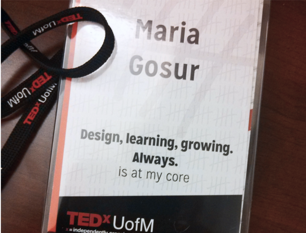 TEDxUofM lanyard